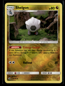 Pokemon Card Shelgon Dragon Majesty Reverse Holo 43/70 Near Mint+ - Image 1