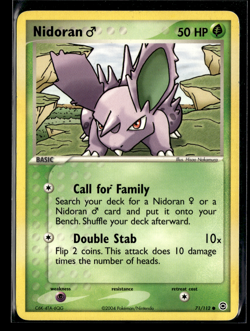 Nidoran 71/112 EX FireRed & LeafGreen Pokemon Card LP - Image 1