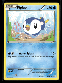 Piplup - BW Legendary Treasures 33/113 Black White Mizue Pokemon Card MP - Image 1