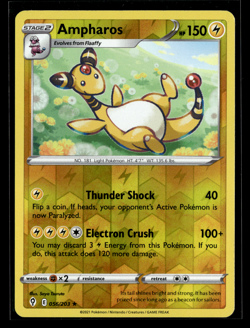 056/203 Ampharos | Rare REVERSE HOLO | Pokemon Trading Card Evolving Skies TCG - Image 1