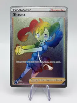 Pokemon TCG Shauna Holo Rainbow Secret Rare Card 278/264 Fusion Strike Near Mint - Image 1