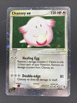 Pokemon Chansey EX TCG Holo Ultra Rare Card Ruby and Sapphire 96/109 - Image 1