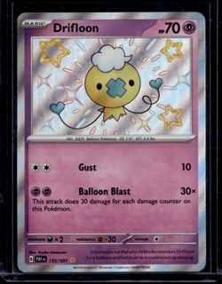 Pokemon Card - Drifloon Baby Shiny 155/091 - Paldean Fates Near Mint - Image 1