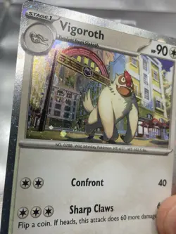 Pokemon Vigoroth Cosmos Holo Card 161/193 NM FART SWIRL - Image 2
