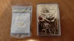 23K Gold Plated Pokemon Trading Card PIKACHU #25 Burger King 1999 Vtg - Image 5