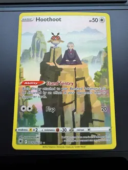 Pokemon Hoothoot Holo Card TG12/TG30 Astral Radiance Ultra Rare 50 HP TCG - Image 1