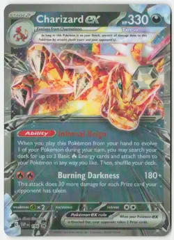 Charizard ex 196 OVERSIZED Jumbo Lenticular Promo Scarlet & Violet Pokemon LP - Image 1
