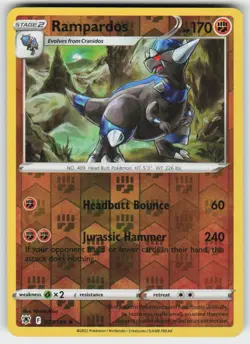 Rampardos 077/189 Reverse Holo Rare Astral Radiance Pokemon NM - Image 1