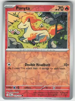 Ponyta 029/182 Reverse Holo Common Destined Rivals Pokemon NM - Image 1