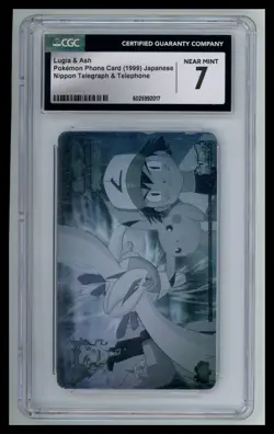 CGC 7 Lugia & Ash Phone Card 1999 Nippon Telegraph Japanese Pokemon Card TCG - Image 5