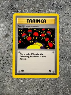 Pokemon TCG Cards 1st Edition Sleep! 79/82 Team Rocket NM - Image 1