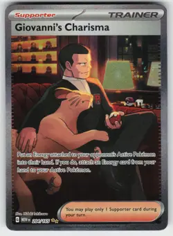 Giovanni's Charisma 204/165 Special Illustration Rare 151 Pokemon NM - Image 1