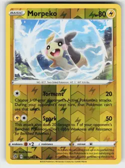 Morpeko 073/192 Reverse Holo Uncommon Rebel Clash Pokemon NM - Image 1
