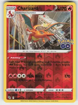 Charizard 010/078 Reverse Holo Rare Pokemon GO Pokemon NM - Image 1