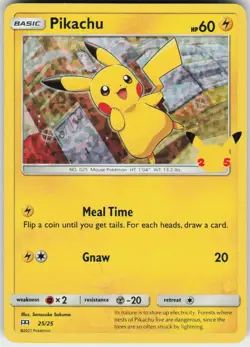 Pikachu 25/25 Holo McDonald's Collection 2021 Pokemon NM - Image 1