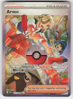 Arven 235/091 Special Illustration Rare Paldean Fates Pokemon NM - Image 1