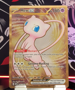 Pokemon TCG - Mew 205/165 Scarlet & Violet 151 Gold UPC Promo Metal Card NM - Image 1