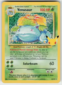 Venusaur 15/102 Classic Collection Celebrations: Classic Collection Pokemon NM - Image 1