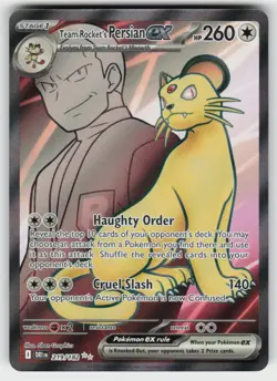 Team Rocket's Persian ex 219/182 Ultra Rare Destined Rivals Pokemon NM - Image 1
