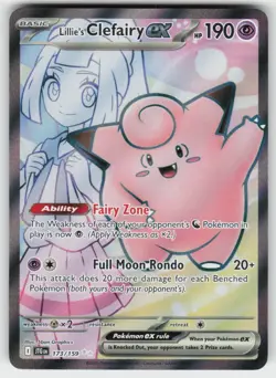 Lillie's Clefairy ex 173/159 Ultra Rare Journey Together Pokemon NM - Image 1
