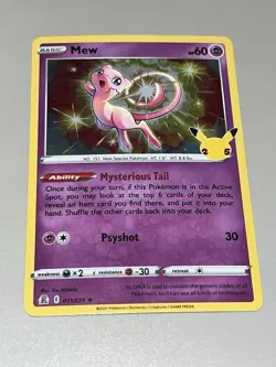 Pokemon TCG Mew 011/025 Holo 25th Anniversary Celebrations Near Mint - Image 1
