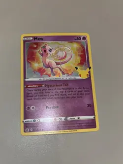 Pokemon TCG Mew 011/025 Holo 25th Anniversary Celebrations Near Mint - Image 5