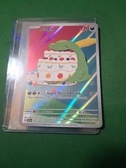 Pokemon Gulpin TCG 154/142 Sv07 Stellar Crown Holo Illustration Rare Card NM - Image 1