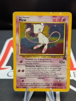 MEW 9 BLACK STAR MOVIE PROMO HOLO SWIRL POKEMON TCG DAMAGED READ - Image 1