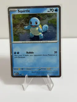 Scarlet and Violet 151 Pokemon Squirtle SVP 048 Holo Rare SVP Black Star Promo - Image 1