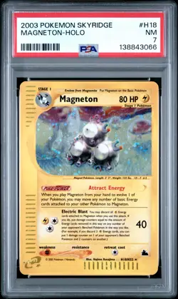 2003 POKEMON SKYRIDGE #H18 MAGNETON-HOLO PSA 7 - Image 1