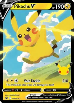 Pikachu V SWSH143 Sword & Shield Promo Celebrations Pokemon - Image 1