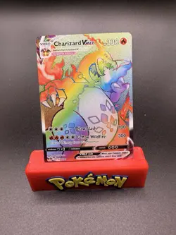 Pokemon TCG: Charizard VMAX Rainbow Champion's Path 074/073 Holo Secret Rare NM - Image 1