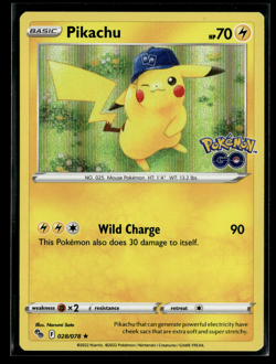 Pokemon TCG SWSH Pokemon Go Pikachu #28/78 Holo Rare NM - Image 1