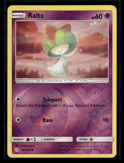 Ralts 80/236 Reverse Holo Pokemon Cosmic Eclipse LP/NM - Image 1