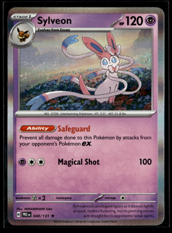 Sylveon 040/131 Sv: Prismatic Evolutions Holo Rare NM Pokemon TCG - Image 1