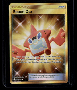 Pokemon TCG Rotom Dex Sun & Moon Base Set 159/149 Holo Secret Rare NM/M - Image 1