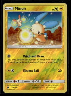 Pokemon TCG Minun Celestial Storm 54/168 Reverse Holo LP - Image 1
