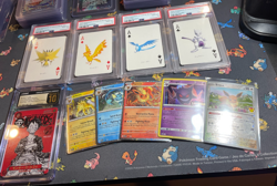 RESERVED LOT PSA 10 Birds Trio & Mewtwo Poker CGC 10 Magazine Luffy & 5 Singles - Image 1