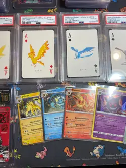 RESERVED LOT PSA 10 Birds Trio & Mewtwo Poker CGC 10 Magazine Luffy & 5 Singles - Image 3