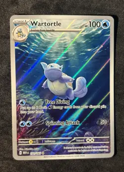 Pokemon TCG Wartortle Holo Illustration Rare Card 171/165 English NM - Image 1