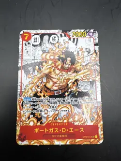 Portgas D Ace JUMP One Piece Mini Manga Japanese Card (OP02-013) - Image 1