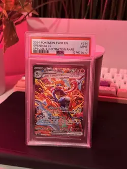 Pokemon TCG Twilight Masquerade Greninja EX Card 214/167 Sir PSA 9 - Image 2