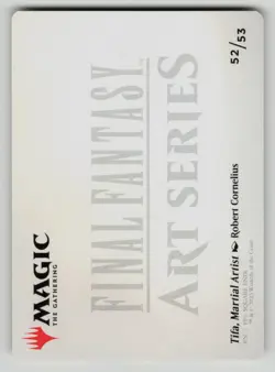 Tifa, Martial Artist Art Card 52 regular Art Series: FINAL FANTASY - Image 2