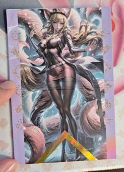 Ahri Leage of Legends Bi-Fold Yemei Goddess Story Anime Waifu Card - Image 1