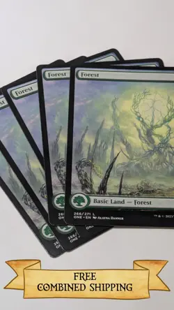 Magic The Gathering: 5x Phyrexia: All Will Be One (ONE) Full Art Forest - Image 1