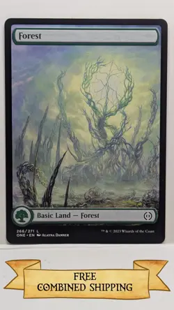 Magic The Gathering: 5x Phyrexia: All Will Be One (ONE) Full Art Forest - Image 2