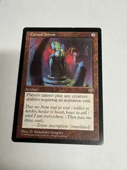 Magic the Gathering Cursed Totem - Mirage ~LP~ MTG - Image 1