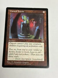 Magic the Gathering Cursed Totem - Mirage ~LP~ MTG - Image 2