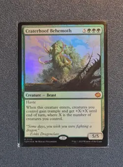 MTG Craterhoof Behemoth - Foil - Tarkir: Dragonstorm - TDM - Near Mint+ - Image 1