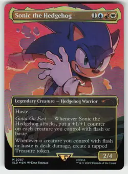 Sonic the Hedgehog (Rainbow Foil) 2087 MTG Foil Secret Lair Drop Series - Image 1